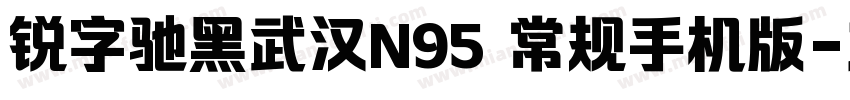 锐字驰黑武汉N95 常规手机版字体转换
